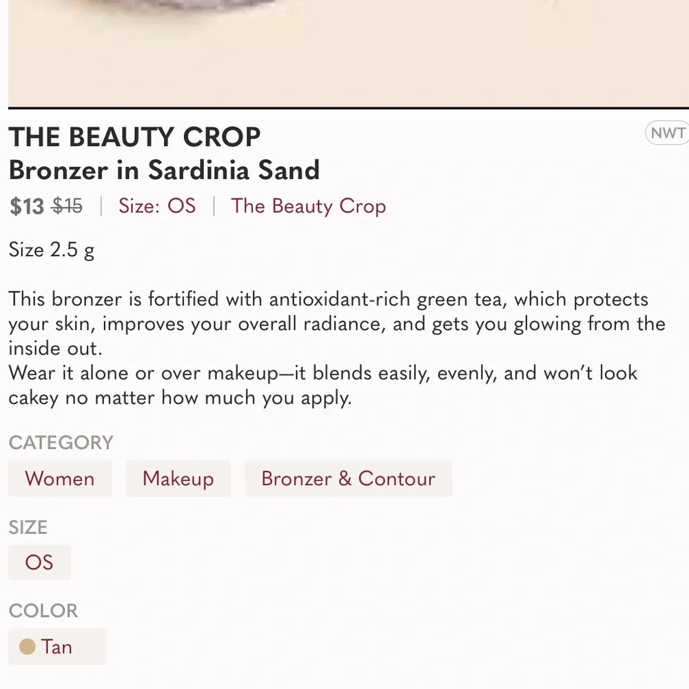 BNIP THE BEAUTY CROP Bronzer